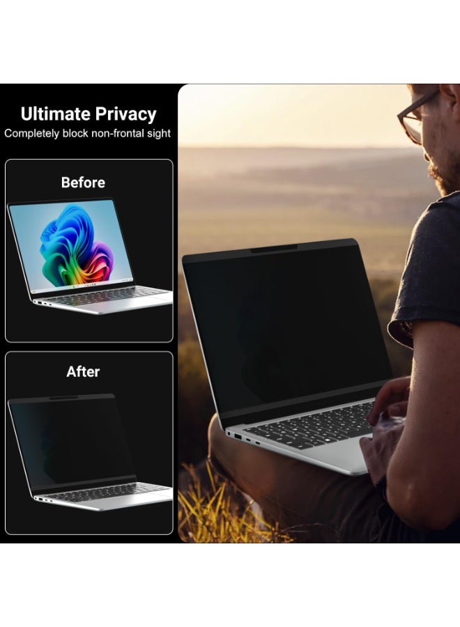 شاشة خصوصية مغناطيسية بحجم 13.8 بوصة لجهاز Microsoft Surface Laptop 7، واقي شاشة مضاد للتوهج قابل للإزالة، فلتر ضوء أزرق، سهل التركيب ضد التجسس - Image 4